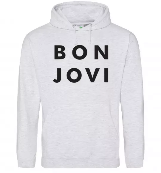 Чоловіча толстовка (худі) BON JOVI BOLD Сірий меланж фото