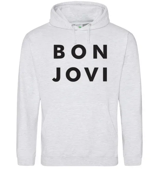 Женская толстовка (худи) BON JOVI BOLD Серый меланж фото
