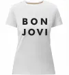 Женская премиум футболка BON JOVI BOLD Белый фото
