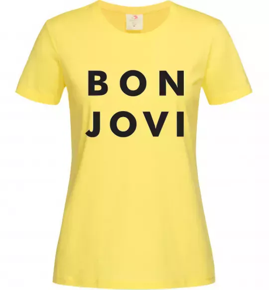 Женская футболка BON JOVI BOLD Лимонный фото