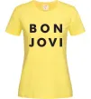 Женская футболка BON JOVI BOLD Лимонный фото