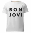 Чоловіча преміум футболка BON JOVI BOLD Білий фото