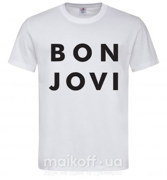 Мужская футболка BON JOVI BOLD Белый фото