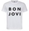 Чоловіча футболка BON JOVI BOLD Білий фото