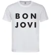 Мужская футболка BON JOVI BOLD Белый фото