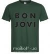 Чоловіча футболка BON JOVI BOLD Темно-зелений фото