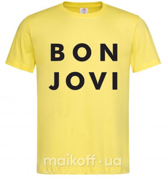 Чоловіча футболка BON JOVI BOLD Лимонний фото