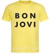 Чоловіча футболка BON JOVI BOLD Лимонний фото