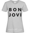 Женская футболка BON JOVI BOLD Серый фото
