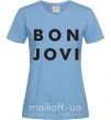 Жіноча футболка BON JOVI BOLD Блакитний фото