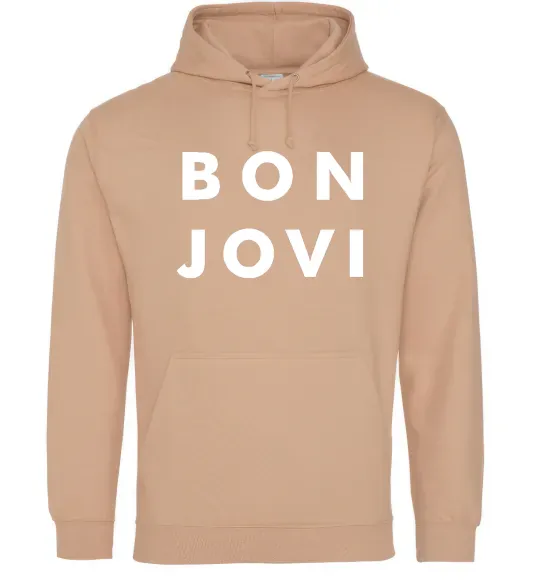 Женская толстовка (худи) BON JOVI BOLD Песочный фото
