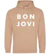 Женская толстовка (худи) BON JOVI BOLD Песочный фото
