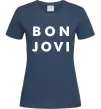Женская футболка BON JOVI BOLD Темно-синий фото