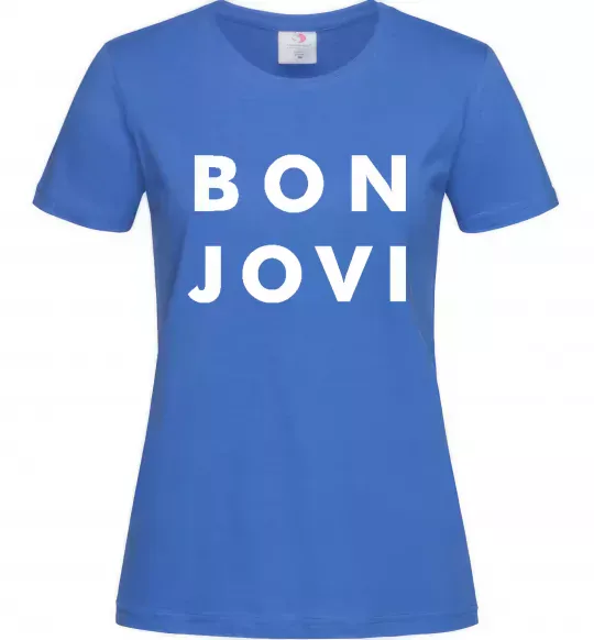 Женская футболка BON JOVI BOLD Ярко-синий фото
