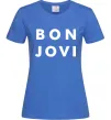 Женская футболка BON JOVI BOLD Ярко-синий фото
