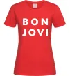 Женская футболка BON JOVI BOLD Красный фото