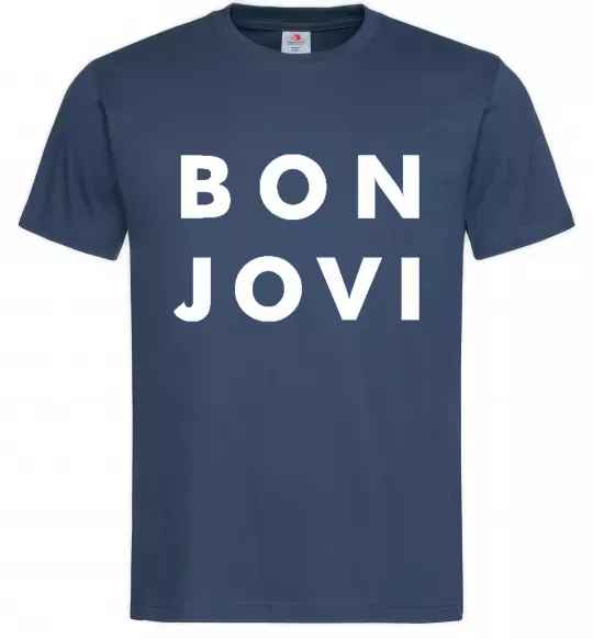 Мужская футболка BON JOVI BOLD Темно-синий фото