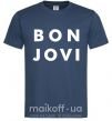 Чоловіча футболка BON JOVI BOLD Темно-синій фото