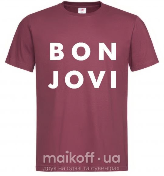 Мужская футболка BON JOVI BOLD Бордовый фото