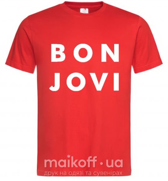 Мужская футболка BON JOVI BOLD Красный фото