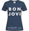 Жіноча футболка BON JOVI BOLD Темно-синій фото