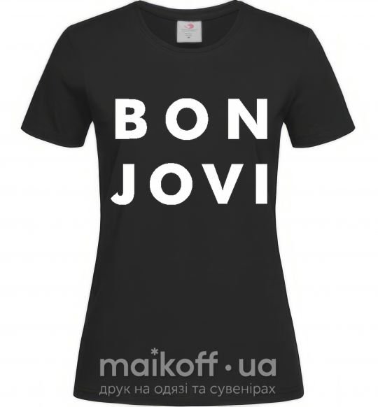 Женская футболка BON JOVI BOLD Черный фото
