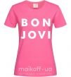 Жіноча футболка BON JOVI BOLD Яскраво-рожевий фото