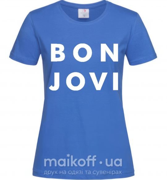 Жіноча футболка BON JOVI BOLD Яскраво-синій фото