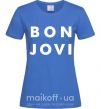 Женская футболка BON JOVI BOLD Ярко-синий фото