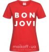 Жіноча футболка BON JOVI BOLD Червоний фото
