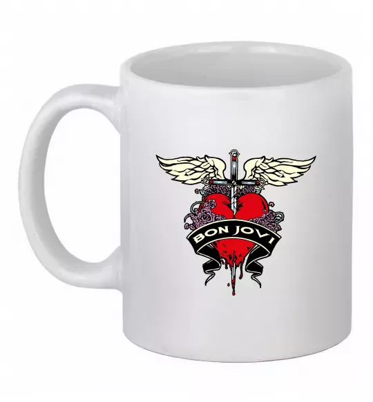 Чашка керамічна BON JOVI Білий фото