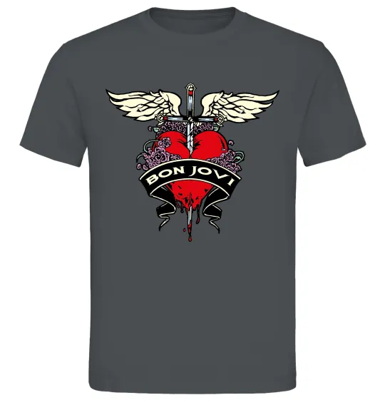 Мужская футболка BON JOVI Графит фото