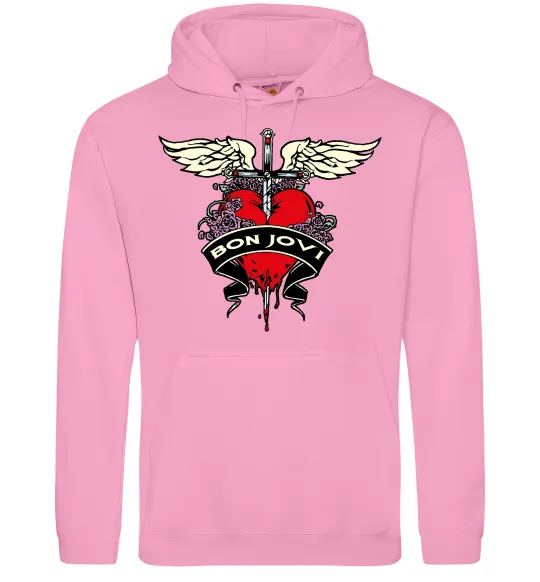 Мужская толстовка (худи) BON JOVI Розовый фото
