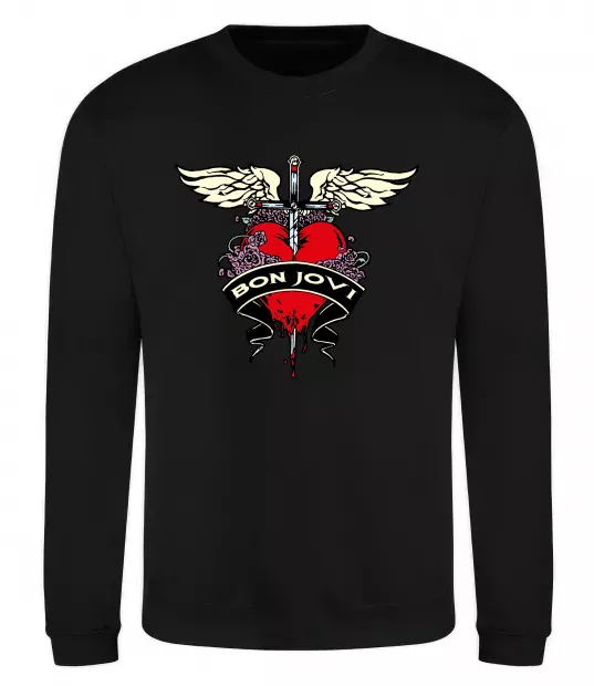 Світшот BON JOVI Чорний фото