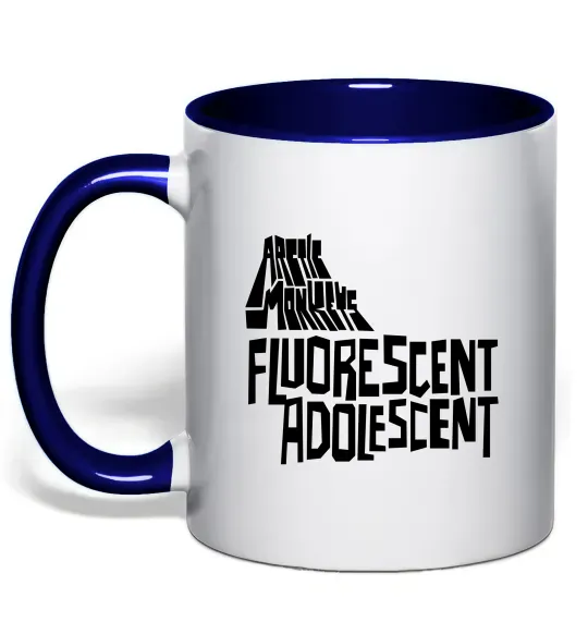 Чашка з кольоровою ручкою ARCTIC MONKEYS band Глибокий темно-синій фото