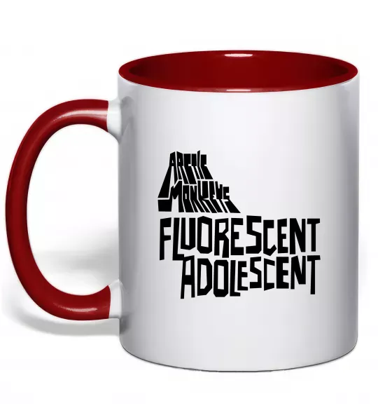 Чашка з кольоровою ручкою ARCTIC MONKEYS band Червоний фото