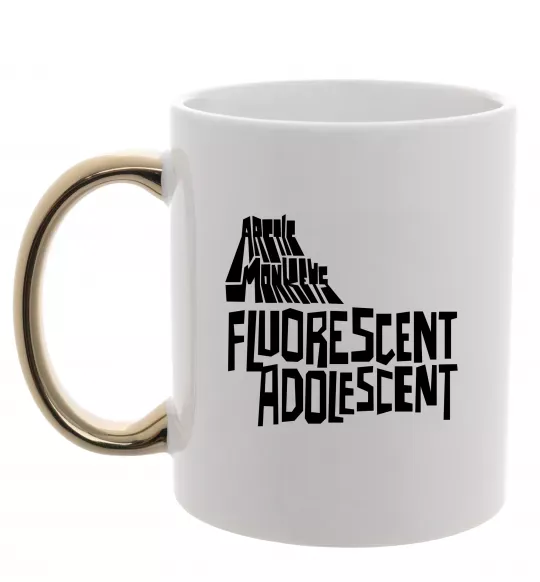 Чашка з кольоровою ручкою ARCTIC MONKEYS band Золото фото