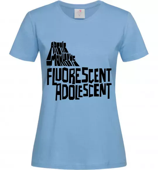 Жіноча футболка ARCTIC MONKEYS band Блакитний фото