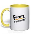 Чашка з кольоровою ручкою FRANZ FERDINAND Сонячно жовтий фото