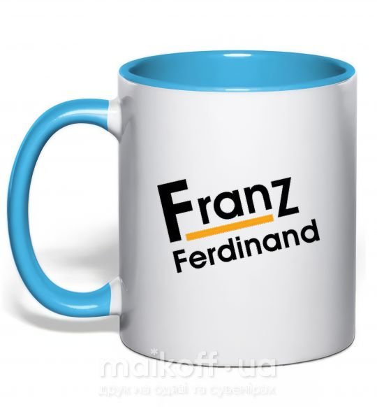 Чашка з кольоровою ручкою FRANZ FERDINAND Блакитний фото