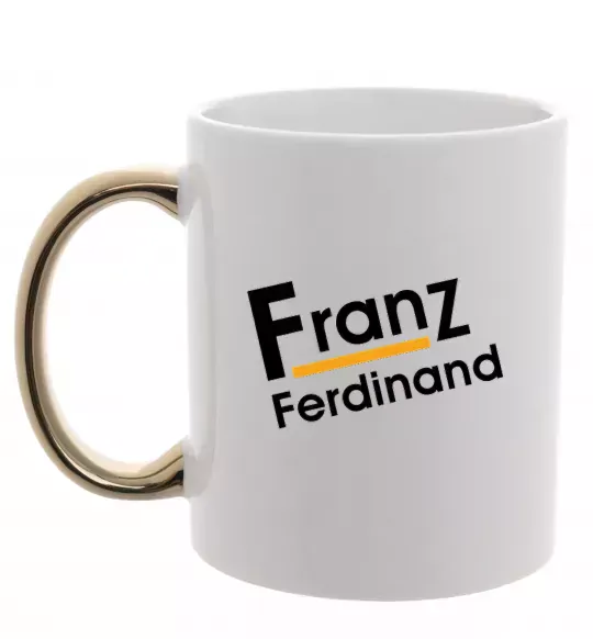 Чашка с цветной ручкой FRANZ FERDINAND Золото фото