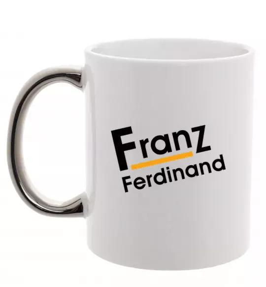 Чашка с цветной ручкой FRANZ FERDINAND Серебро фото