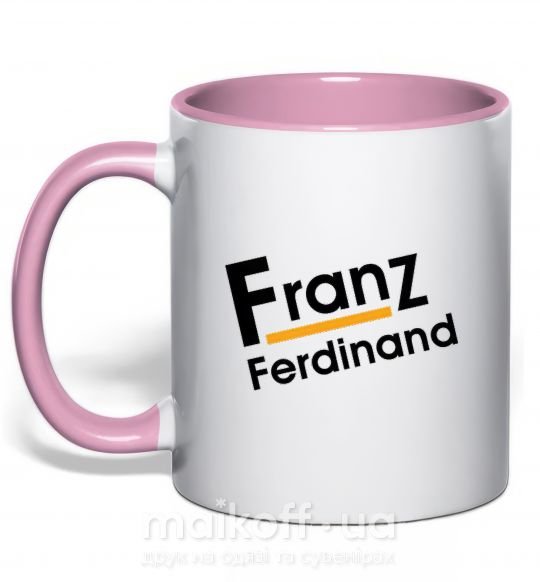 Чашка с цветной ручкой FRANZ FERDINAND Нежно розовый фото