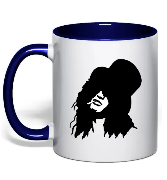 Чашка з кольоровою ручкою GUNS'N'ROSES Глибокий темно-синій фото