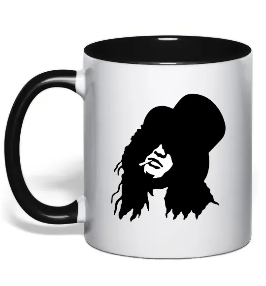 Чашка з кольоровою ручкою GUNS'N'ROSES Чорний фото