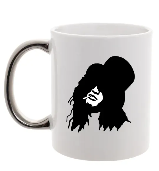 Чашка з кольоровою ручкою GUNS'N'ROSES Срібло фото