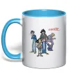 Чашка с цветной ручкой GORILLAZ Голубой фото