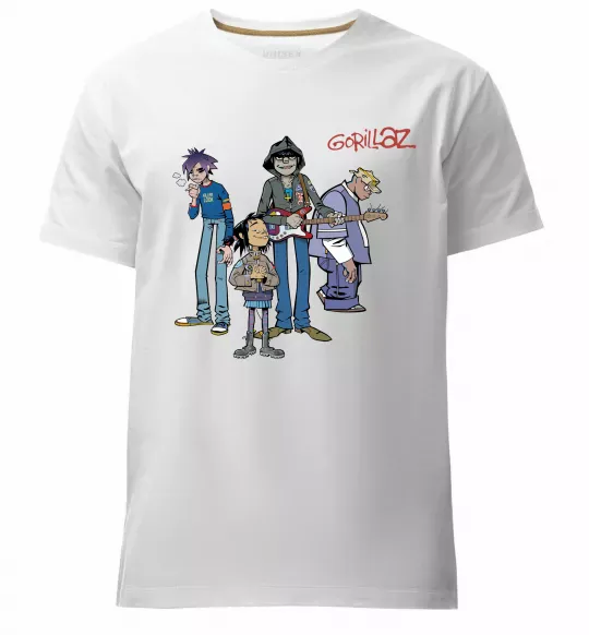 Мужская премиум футболка GORILLAZ Белый фото