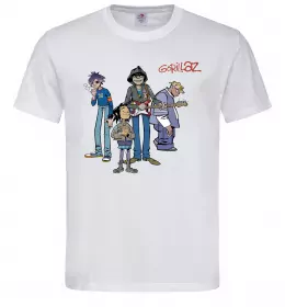 Мужская футболка GORILLAZ Белый фото