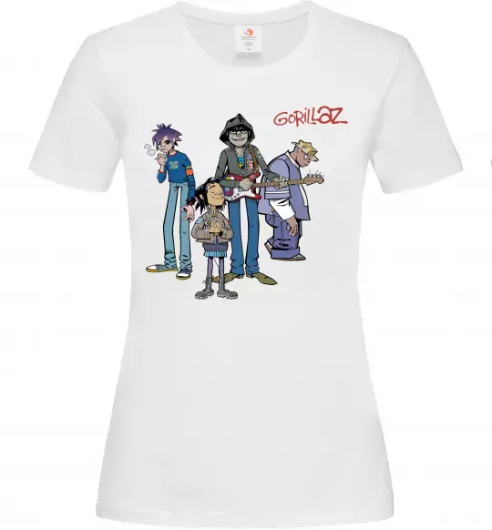 Жіноча футболка GORILLAZ Білий фото